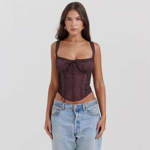 NEW House of CB Gini Top Rich Brown Large+ (XL) - Picture 7 of 13